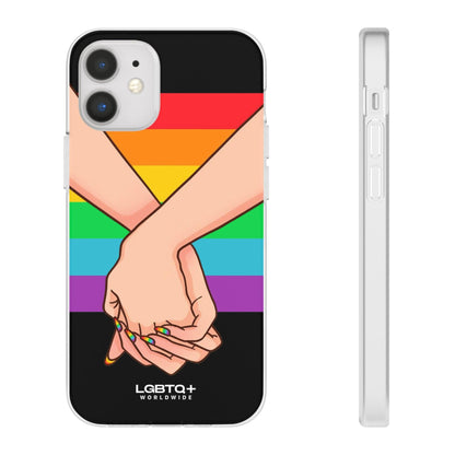 LGBTQWorldwide - ,,TOGETHER PRIDE" Flexible Handyhülle Accessories, Case, iPhone, iPhone Cases, Phone accessory, Phone Cases, Samsung Cases, silikon, Valentine's Day promotion lgbtq Bekleidung Accessoires unisex Zubehör