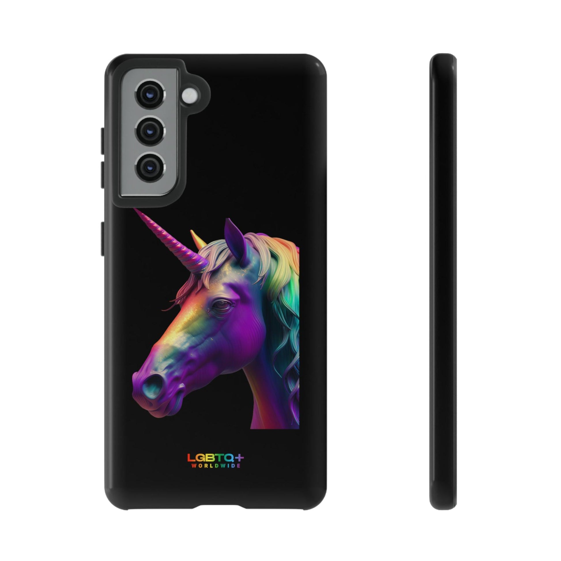 LGBTQWorldwide - ,,REGENBOGEN EINHORN" Doppelgehäuse Handyhülle Accessories, Glossy, iPhone Cases, Matte, Phone accessory, Phone Cases, Samsung Cases, tough, Valentine's Day Picks lgbtq Bekleidung Accessoires unisex Zubehör