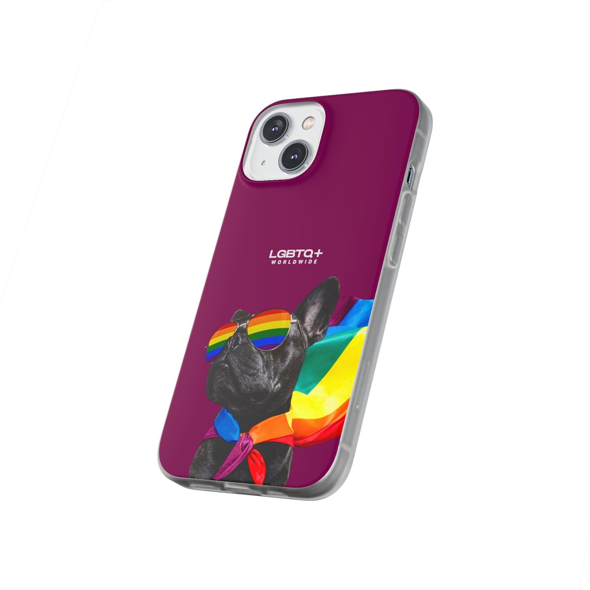 LGBTQWorldwide - ,,GLÜCKLICHER HUND" Flexible Handyhülle Accessories, Case, iPhone, iPhone Cases, Phone accessory, Phone Cases, Samsung Cases, silikon, Valentine's Day promotion lgbtq Bekleidung Accessoires unisex Zubehör