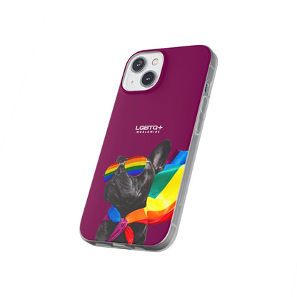 LGBTQWorldwide - ,,GLÜCKLICHER HUND" Flexible Handyhülle Accessories, Case, iPhone, iPhone Cases, Phone accessory, Phone Cases, Samsung Cases, silikon, Valentine's Day promotion lgbtq Bekleidung Accessoires unisex Zubehör