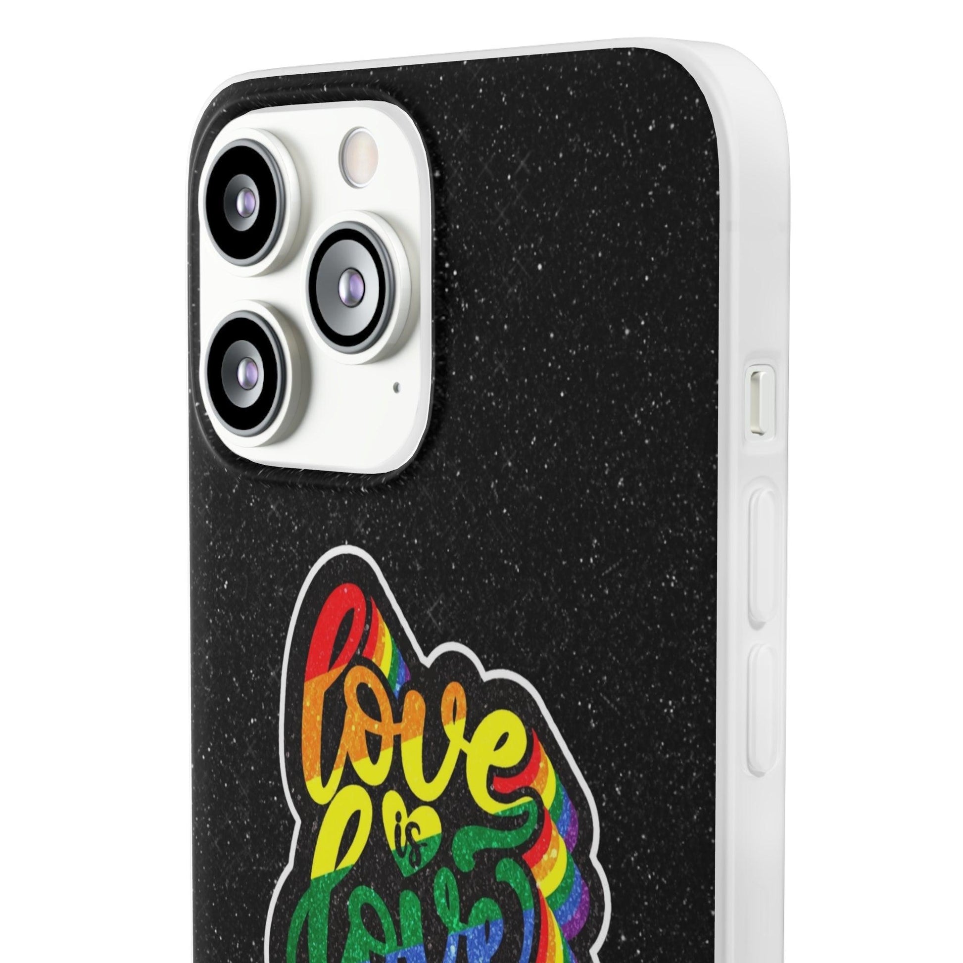 LGBTQWorldwide - ,,LIEBE IST LIEBE" Flexible Handyhülle Accessories, Case, iPhone, iPhone Cases, Phone accessory, Phone Cases, Samsung Cases, Valentine's Day promotion lgbtq Bekleidung Accessoires unisex Zubehör