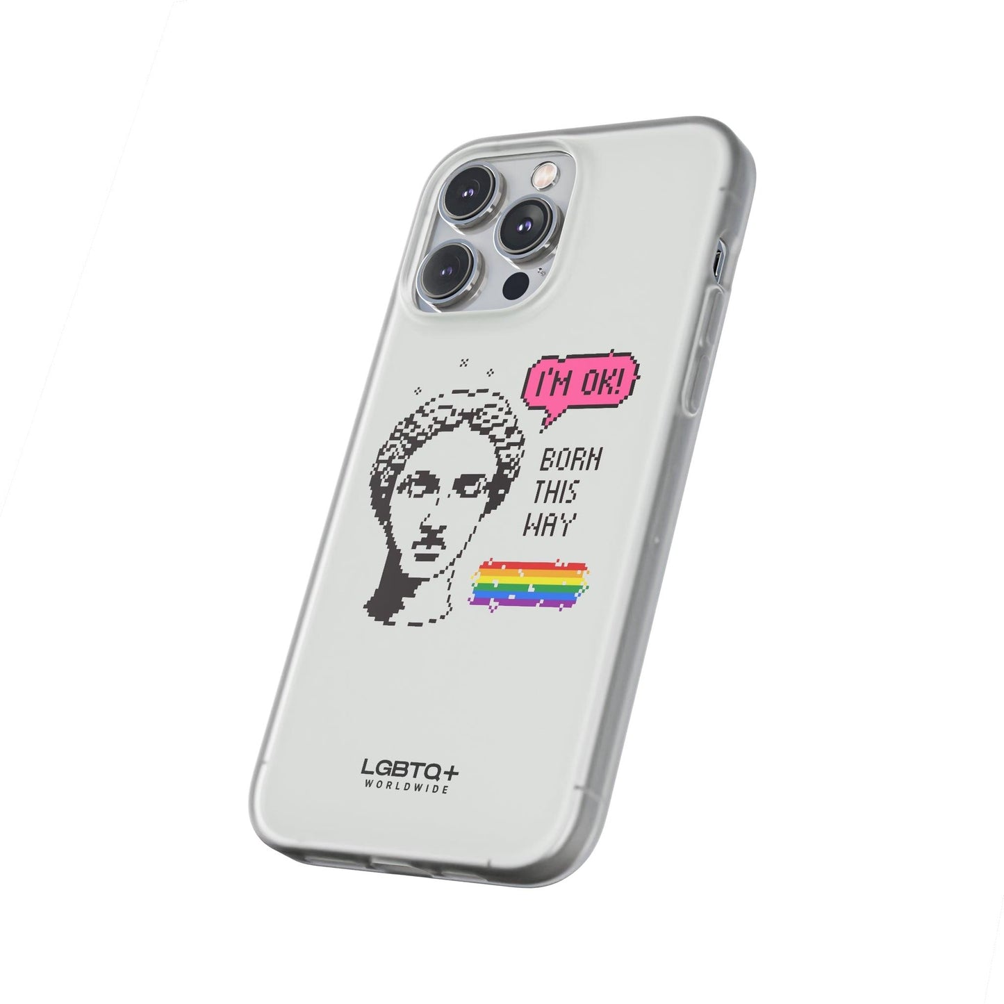 LGBTQWorldwide - ,,BORN THIS WAY" Flexible Handyhülle Accessories, Case, iPhone, iPhone Cases, Phone accessory, Phone Cases, Samsung Cases, silikon, Valentine's Day promotion lgbtq Bekleidung Accessoires unisex Zubehör