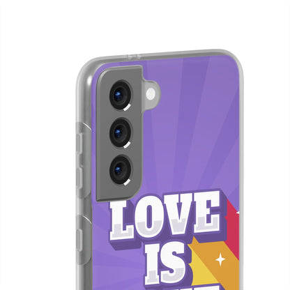 LGBTQWorldwide - ,,LOVE IS LOVE" Flexible Handyhülle Accessories, Case, iPhone, iPhone Cases, Phone accessory, Phone Cases, Samsung Cases, silikon, Valentine's Day promotion lgbtq Bekleidung Accessoires unisex Zubehör