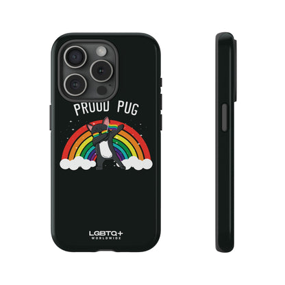 LGBTQWorldwide - ,,PROUD PUG" Doppelgehäuse Handyhülle Accessories, Glossy, iPhone Cases, Matte, Phone accessory, Phone Cases, Samsung Cases, Thermo, Valentine's Day Picks lgbtq Bekleidung Accessoires unisex Zubehör