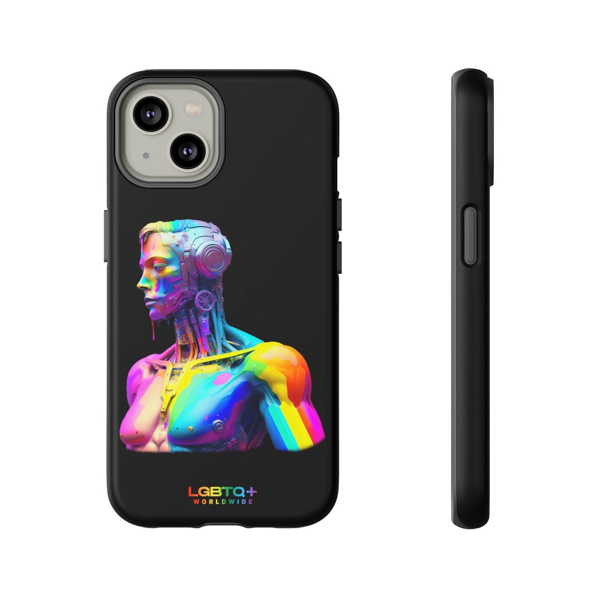 LGBTQWorldwide - ,,ZUKÜNFTIGER ROBOTER" Doppelgehäuse Handyhülle Accessories, Glossy, iPhone Cases, Matte, Phone accessory, Phone Cases, Samsung Cases, tough, Valentine's Day Picks lgbtq Bekleidung Accessoires unisex Zubehör