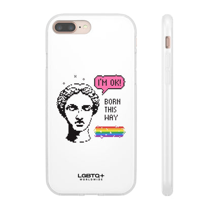 LGBTQWorldwide - ,,BORN THIS WAY" Flexible Handyhülle Accessories, Case, iPhone, iPhone Cases, Phone accessory, Phone Cases, Samsung Cases, silikon, Valentine's Day promotion lgbtq Bekleidung Accessoires unisex Zubehör