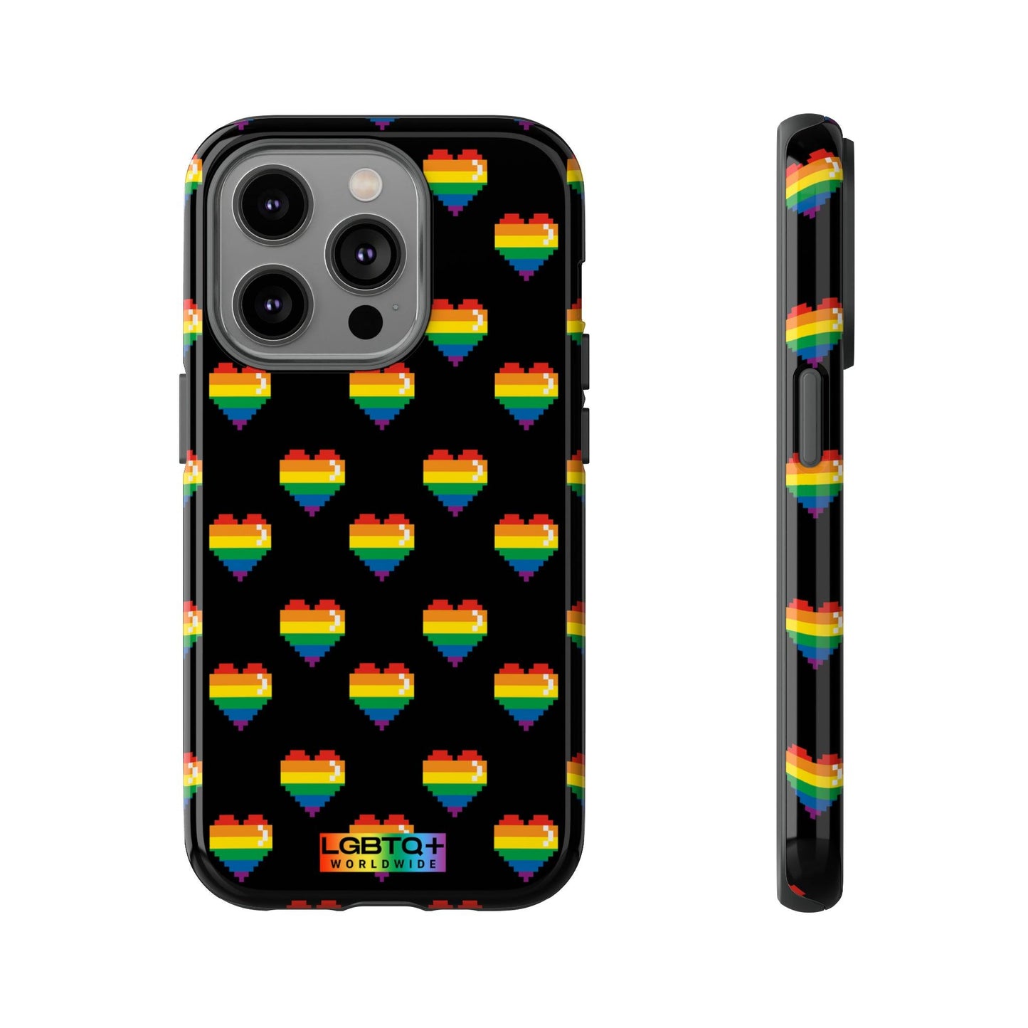 LGBTQWorldwide - ,,COMIC HERZEN" Doppelgehäuse Handyhülle Accessories, Glossy, iPhone Cases, Matte, Phone accessory, Phone Cases, Samsung Cases, Thermo, Valentine's Day Picks lgbtq Bekleidung Accessoires unisex Zubehör