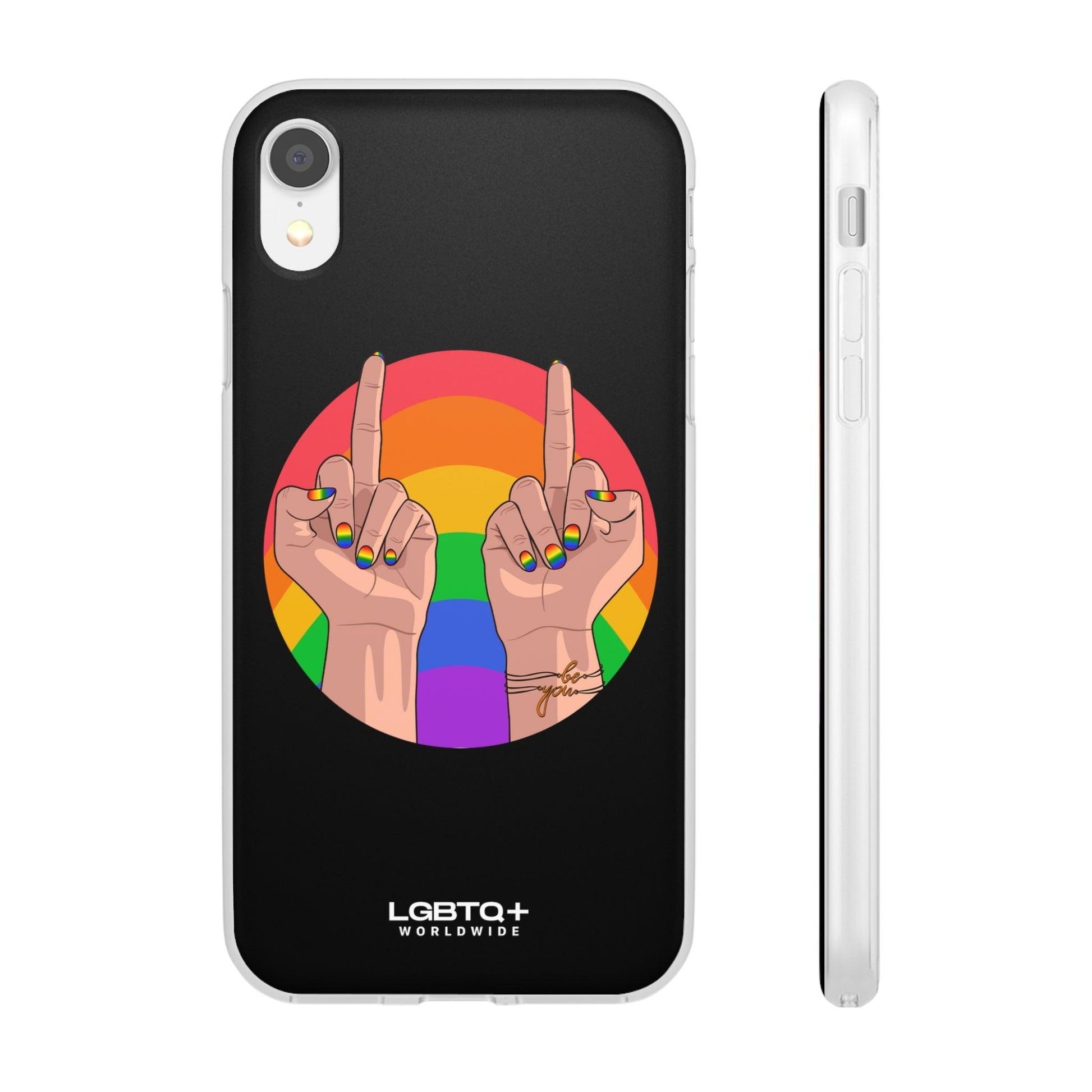 LGBTQWorldwide - ,,GIVE A FUCK" Flexible Handyhülle Accessories, Case, iPhone, iPhone Cases, Phone accessory, Phone Cases, Samsung Cases, silikon, Valentine's Day promotion lgbtq Bekleidung Accessoires unisex Zubehör