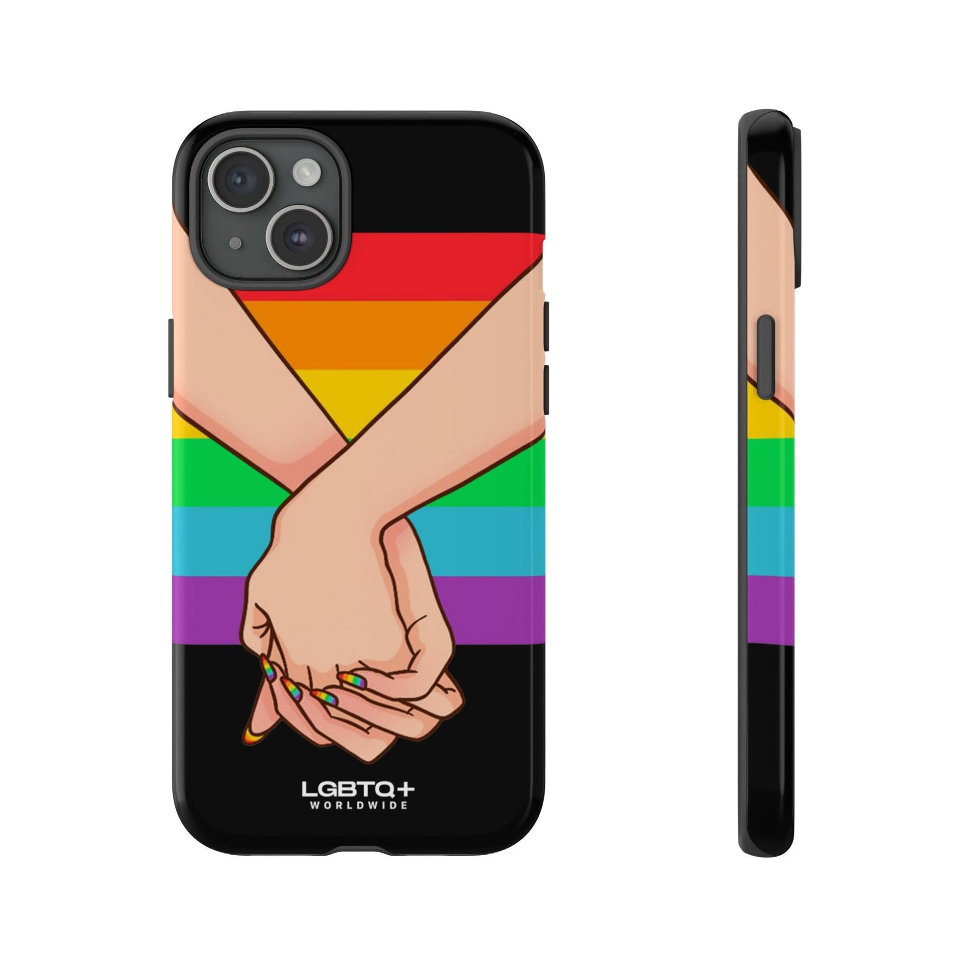 LGBTQWorldwide - ,,TOGETHER PRIDE" Doppelgehäuse Handyhülle Accessories, Glossy, iPhone Cases, Matte, Phone accessory, Phone Cases, Samsung Cases, Thermo, Valentine's Day Picks lgbtq Bekleidung Accessoires unisex Zubehör