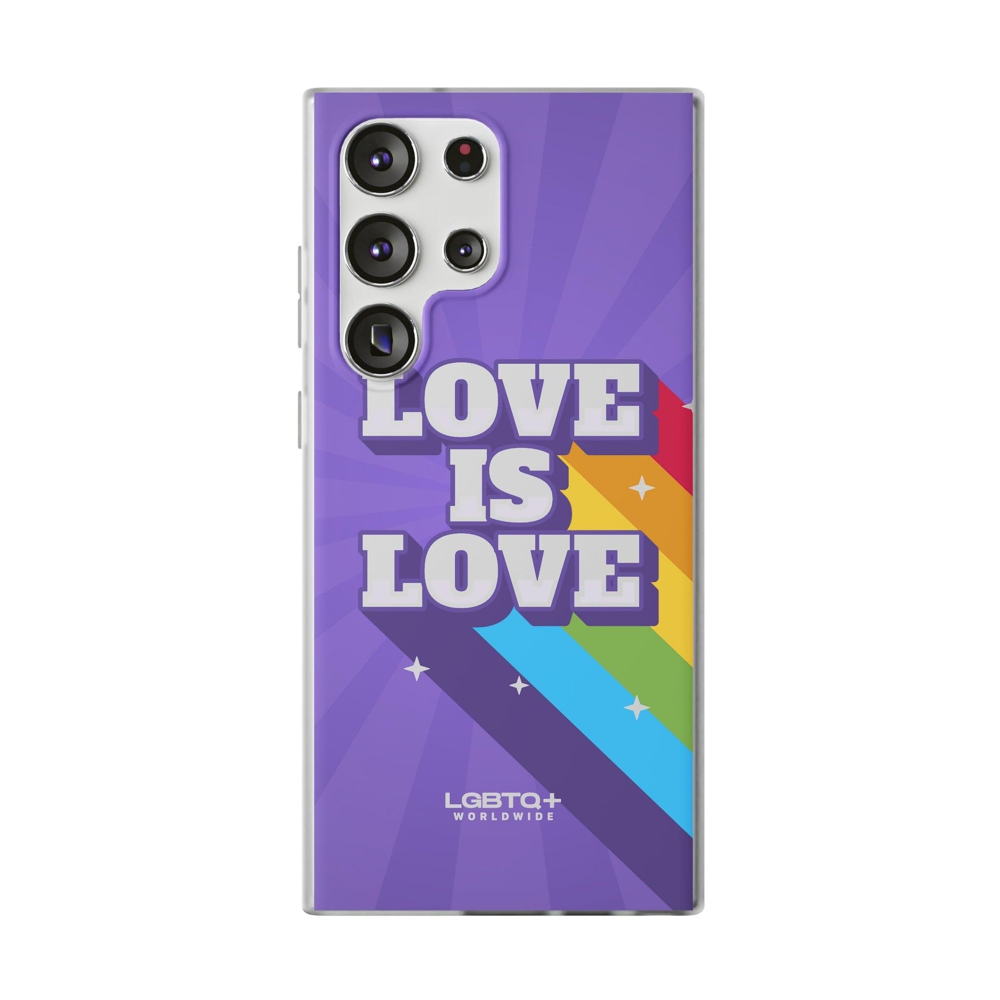 LGBTQWorldwide - ,,LOVE IS LOVE" Flexible Handyhülle Accessories, Case, iPhone, iPhone Cases, Phone accessory, Phone Cases, Samsung Cases, silikon, Valentine's Day promotion lgbtq Bekleidung Accessoires unisex Zubehör