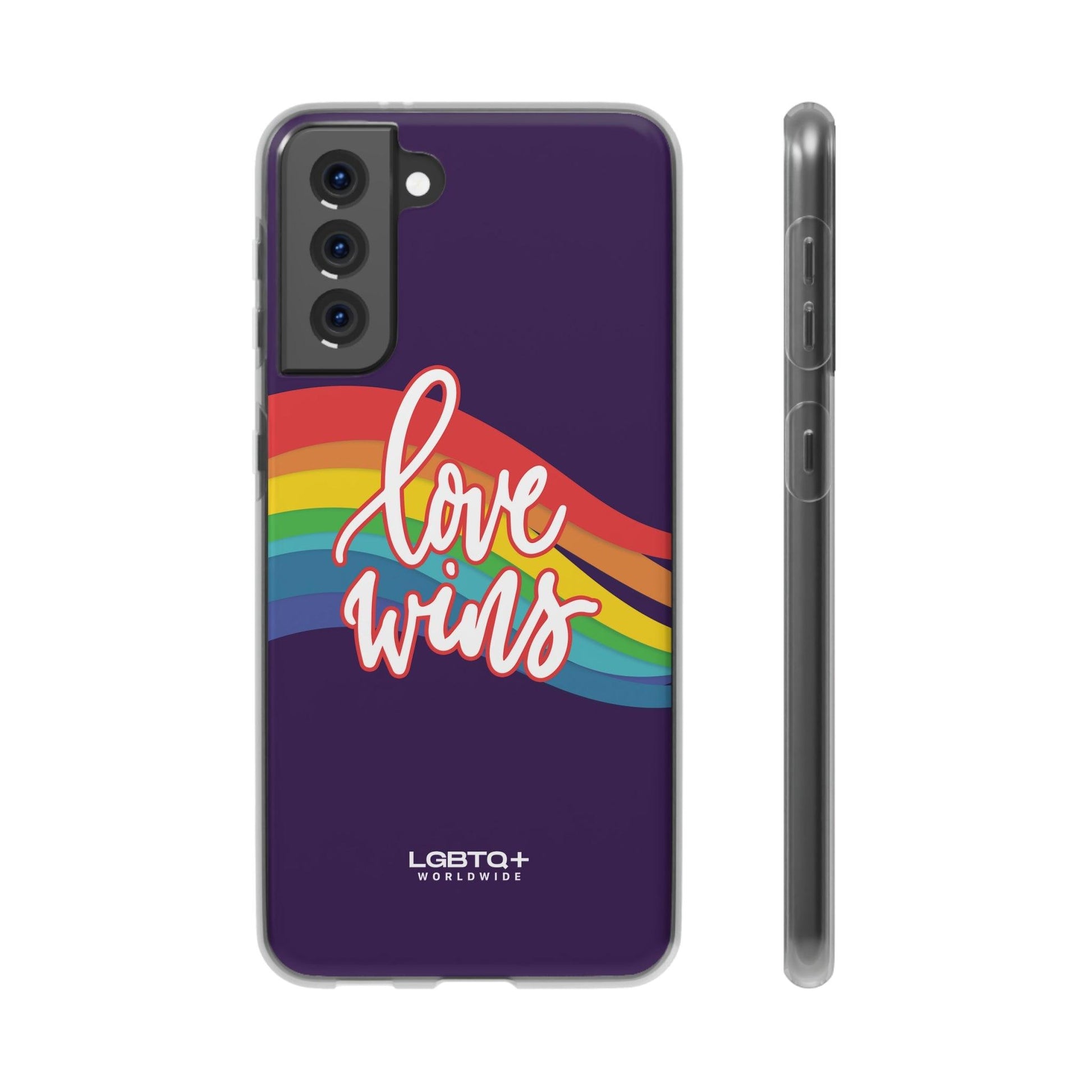 LGBTQWorldwide - ,,LIEBE GEWINNT" Flexible Handyhülle Accessories, Case, iPhone, iPhone Cases, Phone accessory, Phone Cases, Samsung Cases, silikon, Valentine's Day promotion lgbtq Bekleidung Accessoires unisex Zubehör