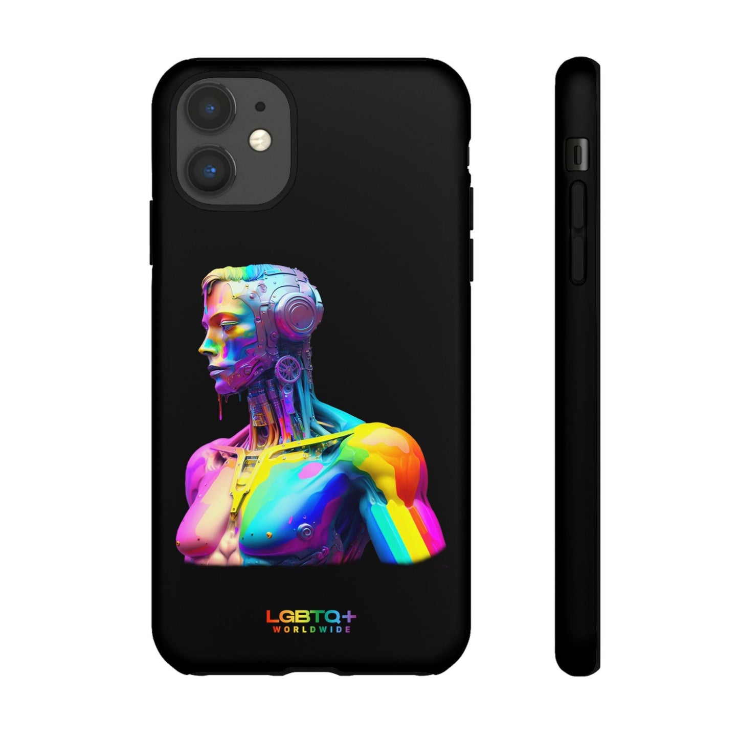 LGBTQWorldwide - ,,ZUKÜNFTIGER ROBOTER" Doppelgehäuse Handyhülle Accessories, Glossy, iPhone Cases, Matte, Phone accessory, Phone Cases, Samsung Cases, tough, Valentine's Day Picks lgbtq Bekleidung Accessoires unisex Zubehör