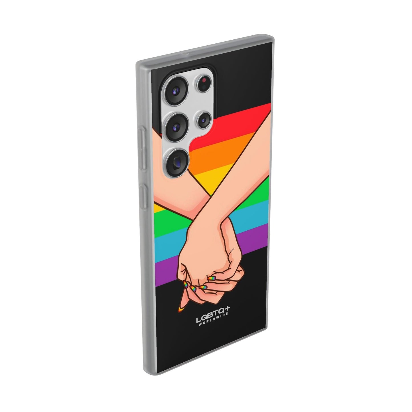 LGBTQWorldwide - ,,TOGETHER PRIDE" Flexible Handyhülle Accessories, Case, iPhone, iPhone Cases, Phone accessory, Phone Cases, Samsung Cases, silikon, Valentine's Day promotion lgbtq Bekleidung Accessoires unisex Zubehör