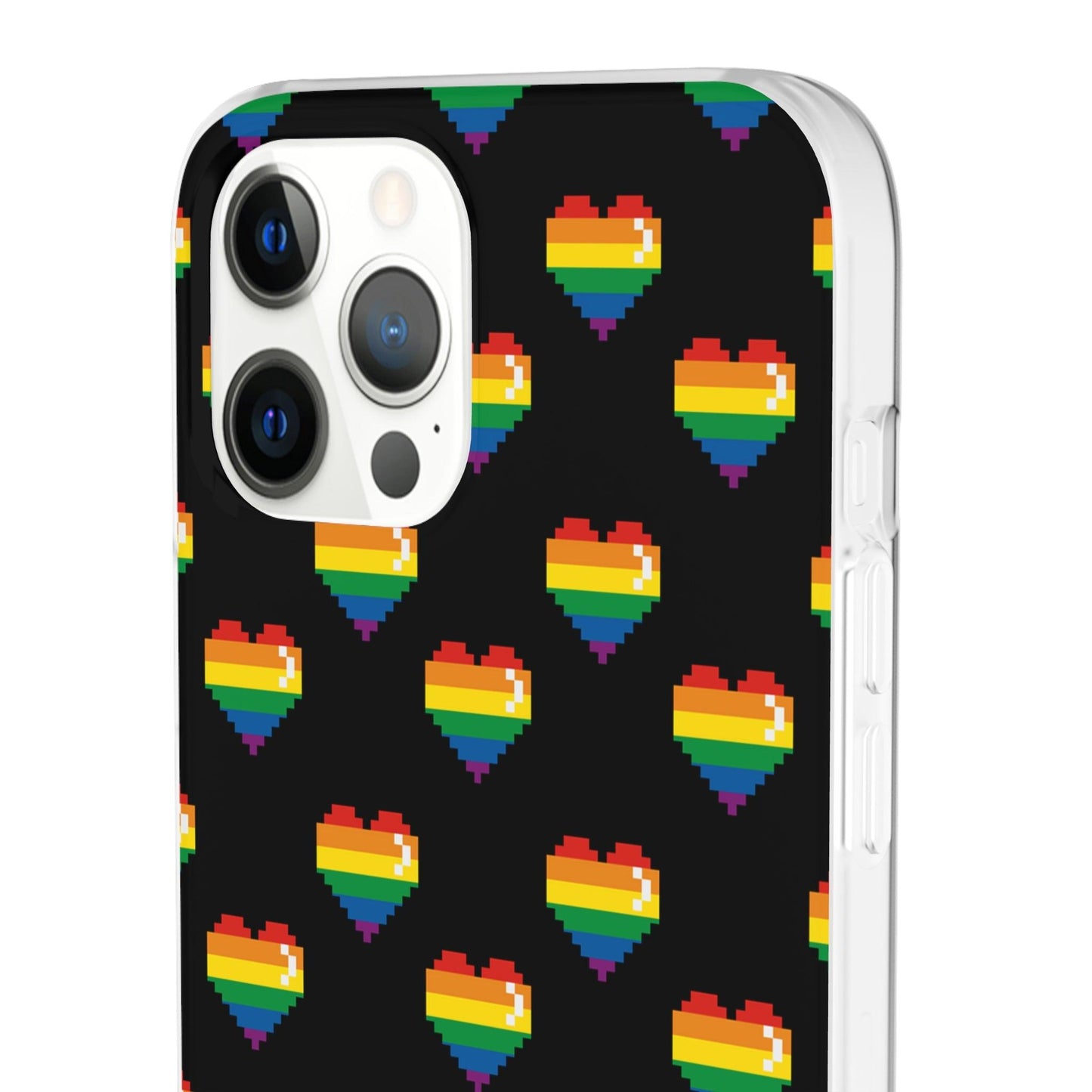 LGBTQWorldwide - ,,RETRO HERZ" Flexible Handyhülle Accessories, Case, iPhone, iPhone Cases, Phone accessory, Phone Cases, Samsung Cases, silikon, Valentine's Day promotion lgbtq Bekleidung Accessoires unisex Zubehör