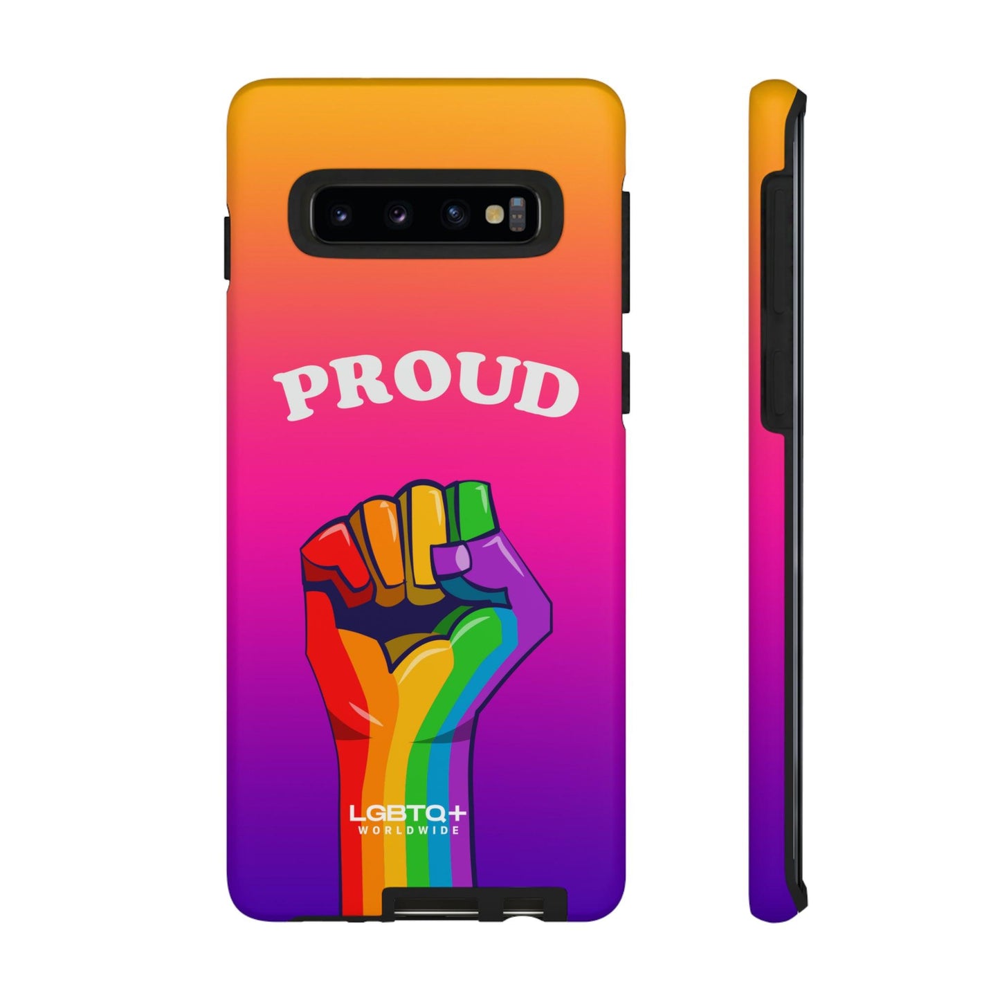 LGBTQWorldwide - ,,GLÜCKLICH" Doppelgehäuse Handyhülle Accessories, Glossy, iPhone Cases, Matte, Phone accessory, Phone Cases, Samsung Cases, Thermo, Valentine's Day Picks lgbtq Bekleidung Accessoires unisex Zubehör