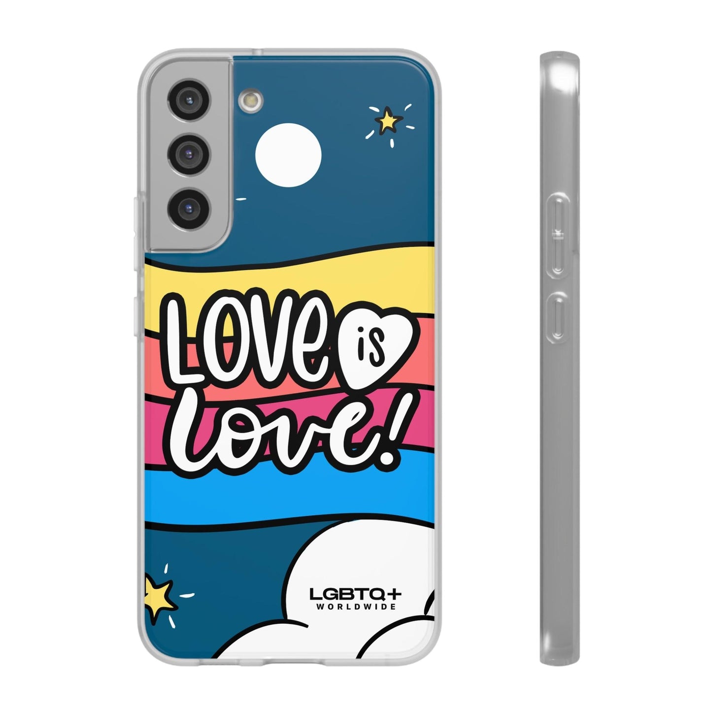 LGBTQWorldwide - ,,LIEBES WOLKE" Flexible Handyhülle Accessories, Case, iPhone, iPhone Cases, Phone accessory, Phone Cases, Samsung Cases, silikon, Valentine's Day promotion lgbtq Bekleidung Accessoires unisex Zubehör