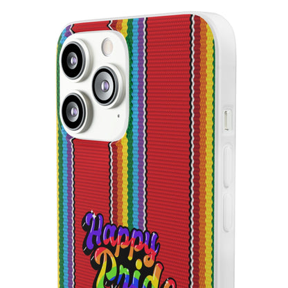 LGBTQWorldwide - ,,HAPPY PRIDE" Flexible Handyhülle Accessories, Case, iPhone, iPhone Cases, Phone accessory, Phone Cases, Samsung Cases, silikon, Valentine's Day promotion lgbtq Bekleidung Accessoires unisex Zubehör