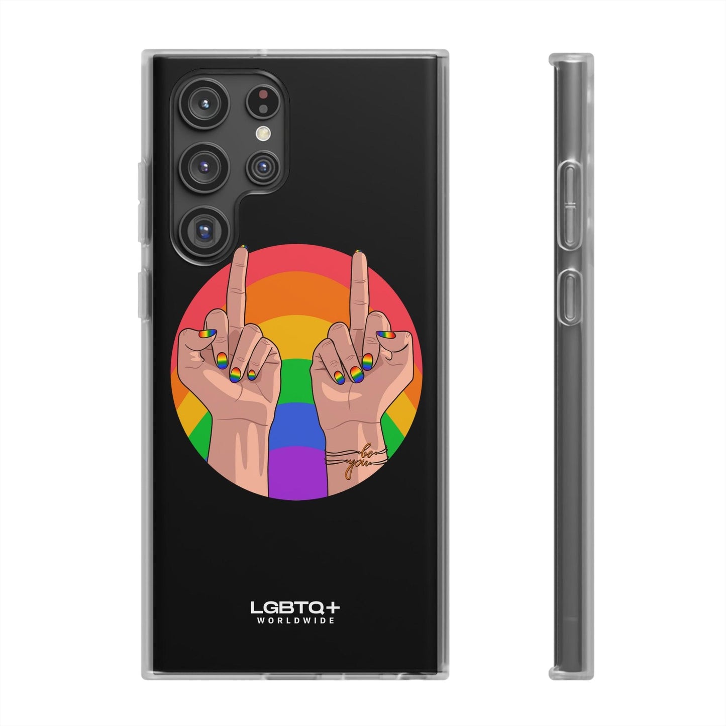 LGBTQWorldwide - ,,GIVE A FUCK" Flexible Handyhülle Accessories, Case, iPhone, iPhone Cases, Phone accessory, Phone Cases, Samsung Cases, silikon, Valentine's Day promotion lgbtq Bekleidung Accessoires unisex Zubehör