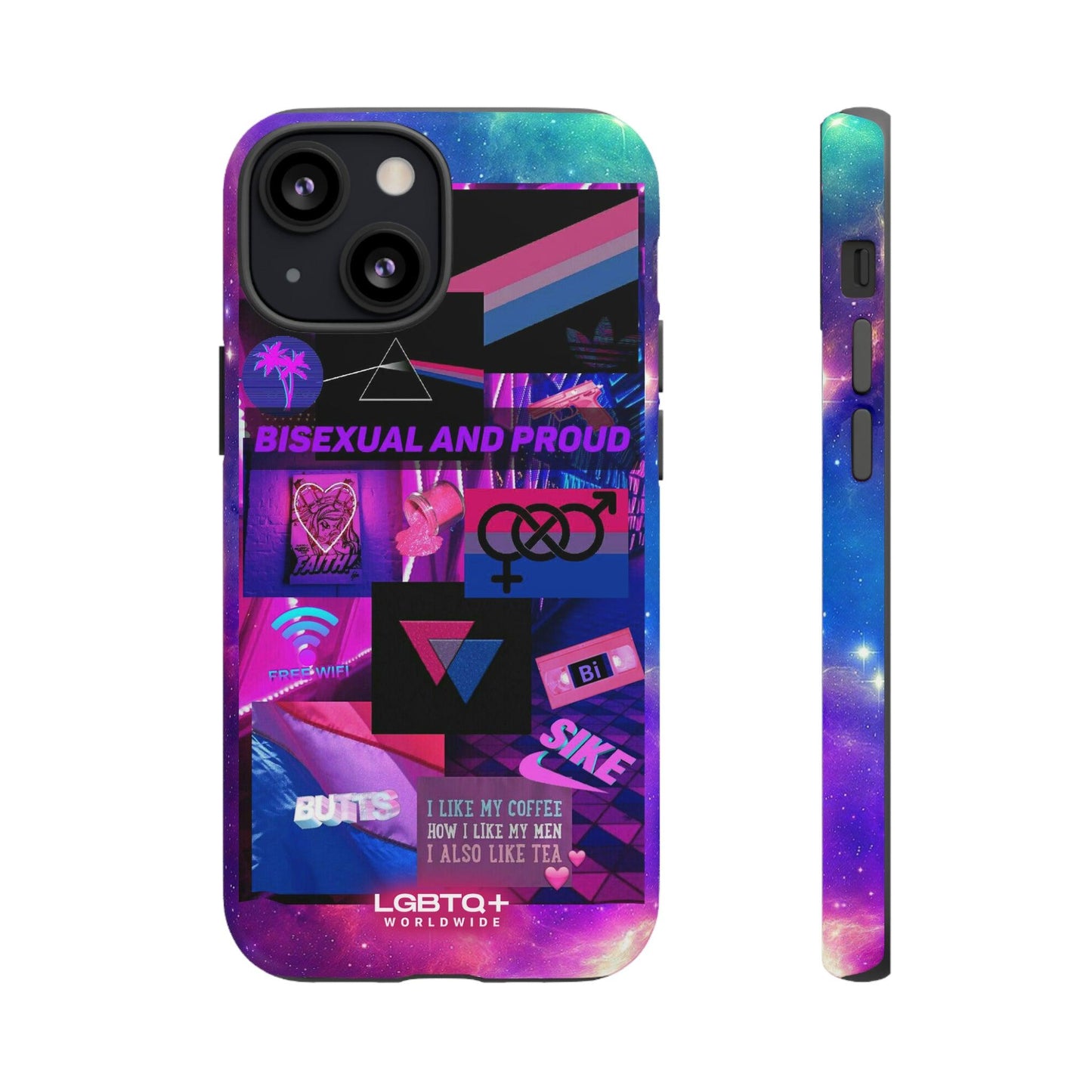 LGBTQWorldwide - ,,BISEXUAL" Doppelgehäuse Handyhülle Accessories, Glossy, iPhone Cases, Matte, Phone accessory, Phone Cases, Samsung Cases, Thermo, Valentine's Day Picks lgbtq Bekleidung Accessoires unisex Zubehör