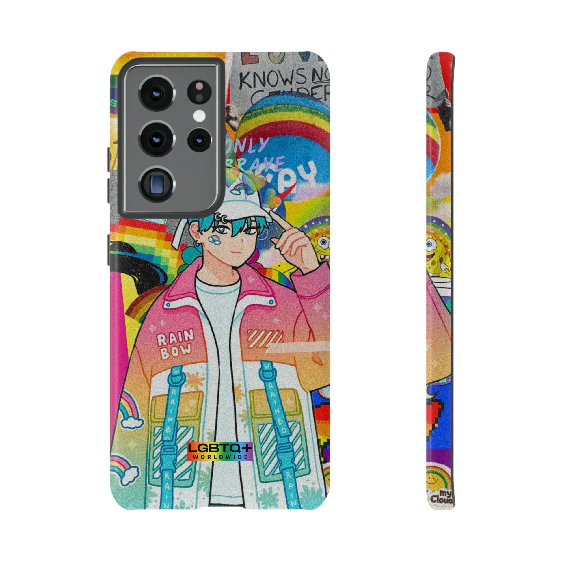 LGBTQWorldwide - ,,REGENBOGEN JUNGE" Doppelgehäuse Handyhülle Accessories, Glossy, iPhone Cases, Matte, Phone accessory, Phone Cases, Samsung Cases, Thermo, Valentine's Day Picks lgbtq Bekleidung Accessoires unisex Zubehör