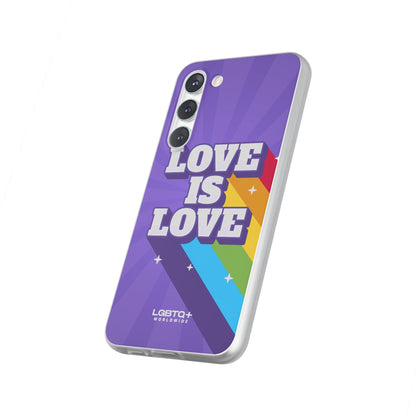 LGBTQWorldwide - ,,LOVE IS LOVE" Flexible Handyhülle Accessories, Case, iPhone, iPhone Cases, Phone accessory, Phone Cases, Samsung Cases, silikon, Valentine's Day promotion lgbtq Bekleidung Accessoires unisex Zubehör