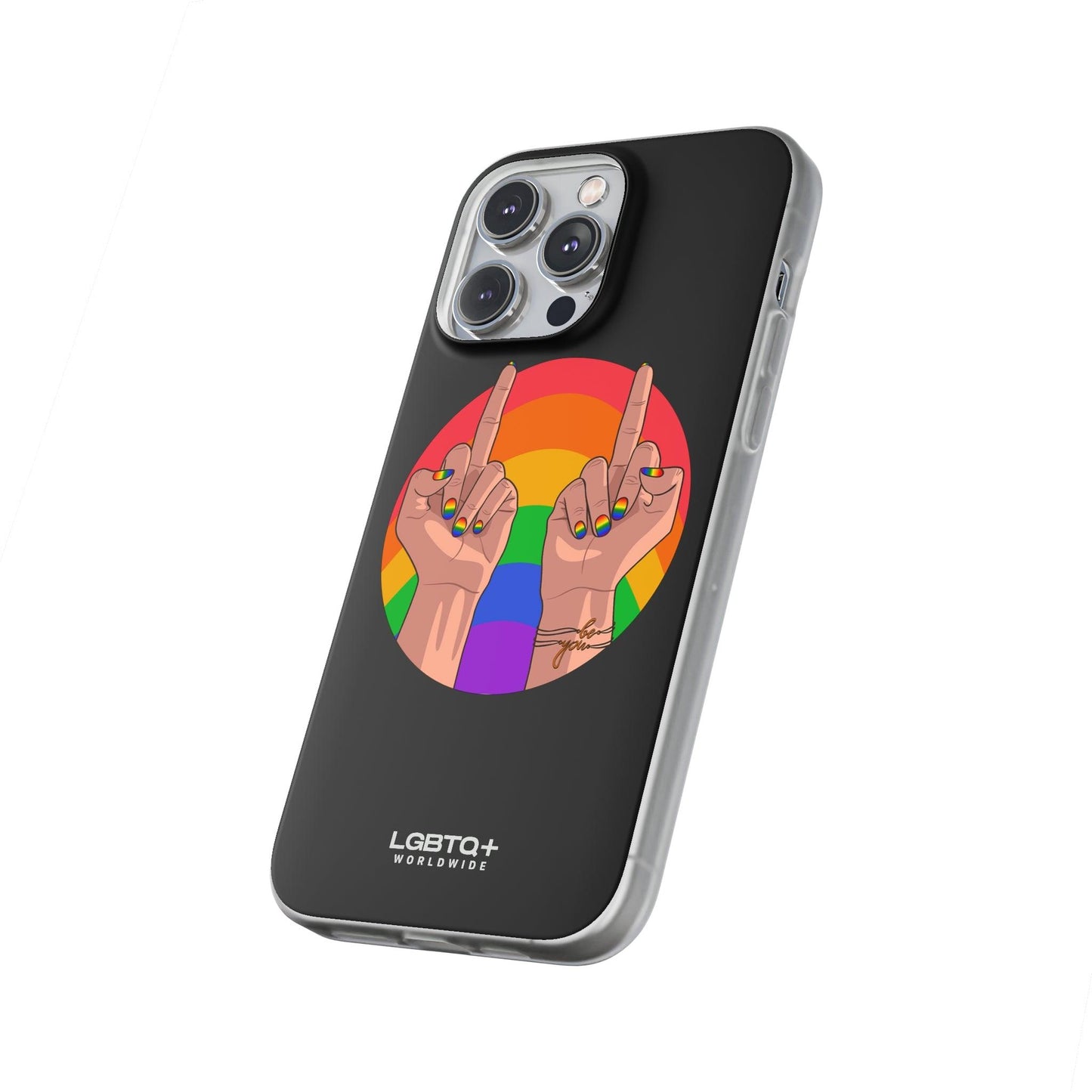 LGBTQWorldwide - ,,GIVE A FUCK" Flexible Handyhülle Accessories, Case, iPhone, iPhone Cases, Phone accessory, Phone Cases, Samsung Cases, silikon, Valentine's Day promotion lgbtq Bekleidung Accessoires unisex Zubehör