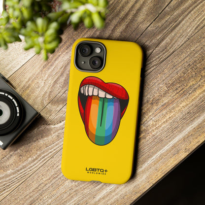 LGBTQWorldwide - ,,ZUNGE" Doppelgehäuse Handyhülle Accessories, Glossy, iPhone Cases, Matte, Phone accessory, Phone Cases, Samsung Cases, Thermo, Valentine's Day Picks lgbtq Bekleidung Accessoires unisex Zubehör