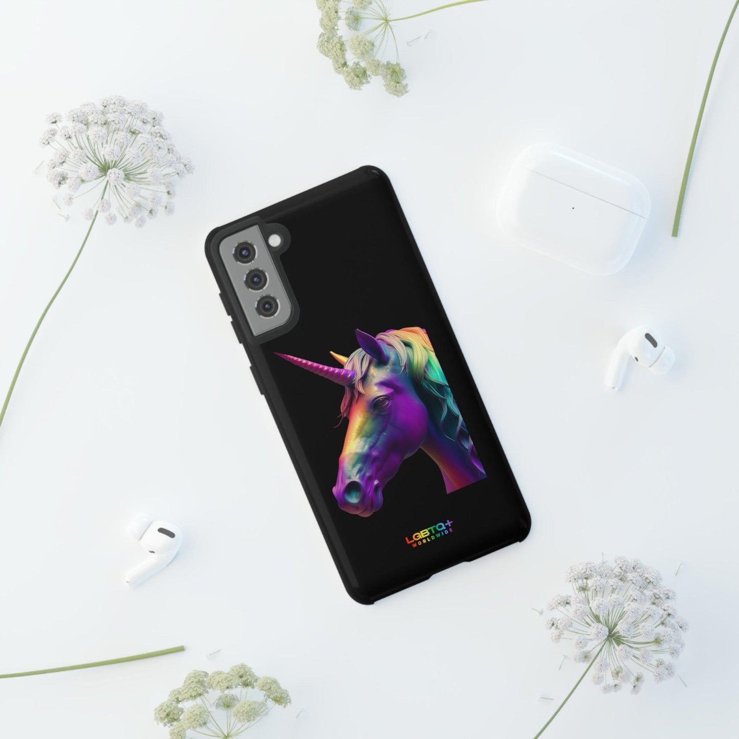 LGBTQWorldwide - ,,REGENBOGEN EINHORN" Doppelgehäuse Handyhülle Accessories, Glossy, iPhone Cases, Matte, Phone accessory, Phone Cases, Samsung Cases, tough, Valentine's Day Picks lgbtq Bekleidung Accessoires unisex Zubehör