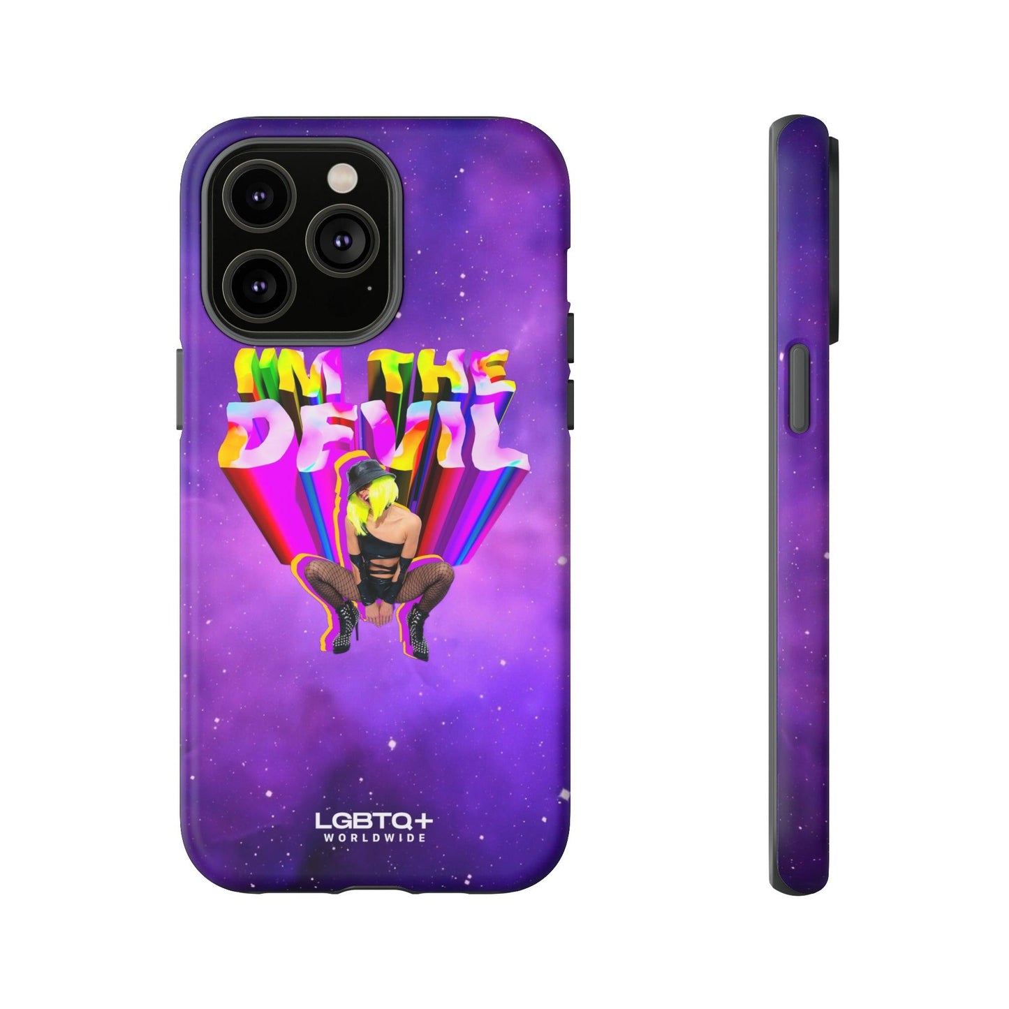 LGBTQWorldwide - ,,I AM THE DEVIL" Doppelgehäuse Handyhülle Accessories, Glossy, iPhone Cases, Matte, Phone accessory, Phone Cases, Samsung Cases, Thermo, Valentine's Day Picks lgbtq Bekleidung Accessoires unisex Zubehör