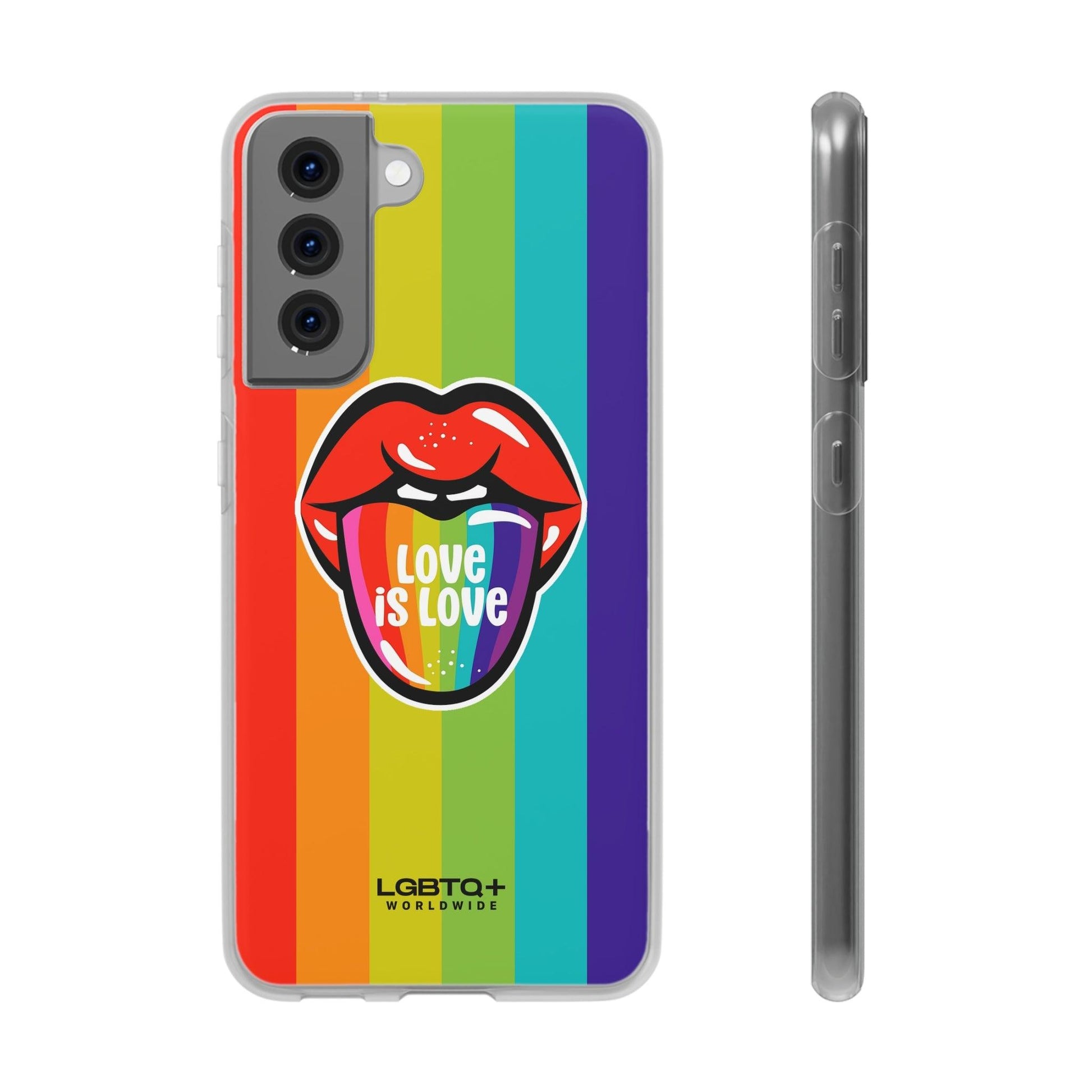 LGBTQWorldwide - ,,LIEBES ZUNGE" Flexible Handyhülle Accessories, Case, iPhone, iPhone Cases, Phone accessory, Phone Cases, Samsung Cases, silikon, Valentine's Day promotion lgbtq Bekleidung Accessoires unisex Zubehör