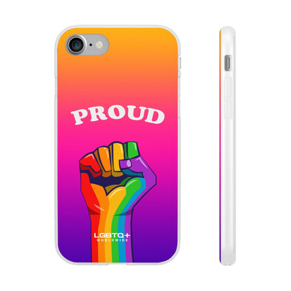 LGBTQWorldwide - ,,GLÜCKLICH" Flexible Handyhülle Accessories, Case, iPhone, iPhone Cases, Phone accessory, Phone Cases, Samsung Cases, silikon, Valentine's Day promotion lgbtq Bekleidung Accessoires unisex Zubehör