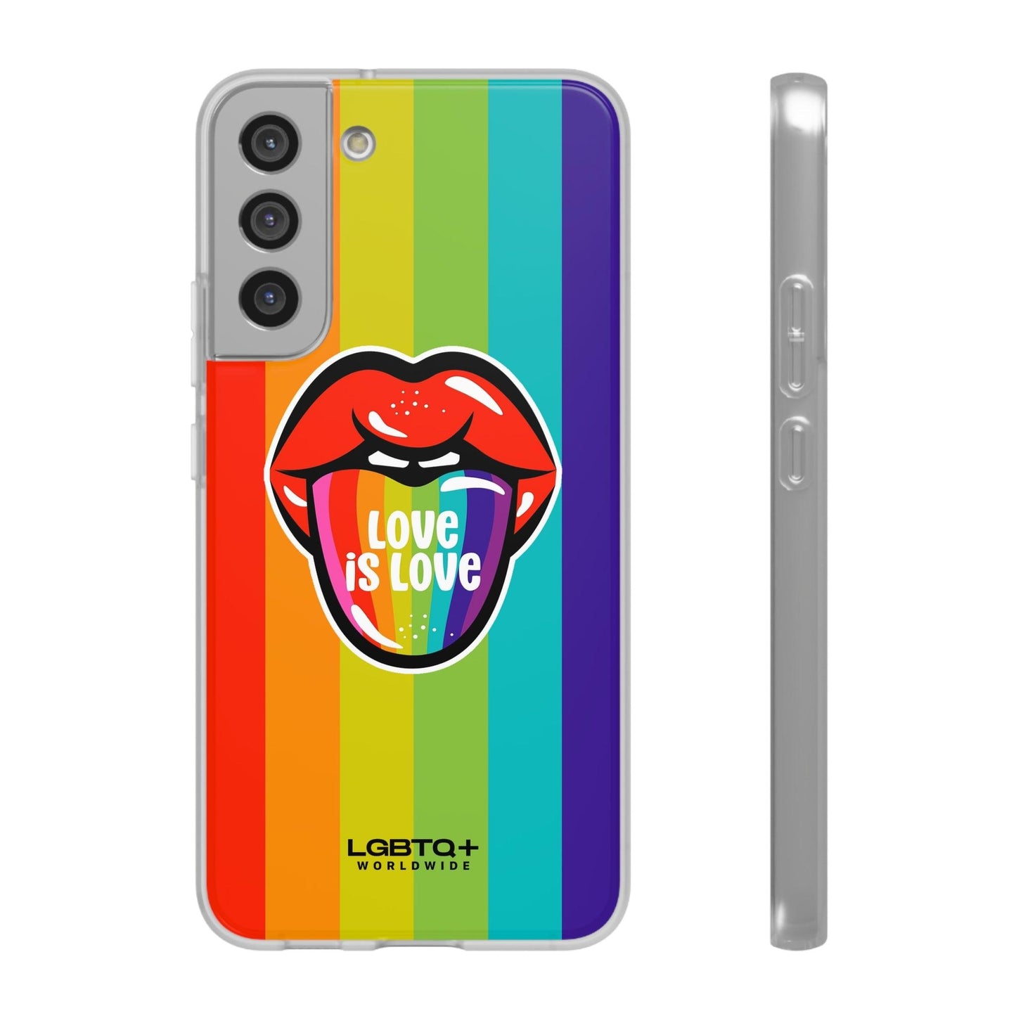 LGBTQWorldwide - ,,LIEBES ZUNGE" Flexible Handyhülle Accessories, Case, iPhone, iPhone Cases, Phone accessory, Phone Cases, Samsung Cases, silikon, Valentine's Day promotion lgbtq Bekleidung Accessoires unisex Zubehör