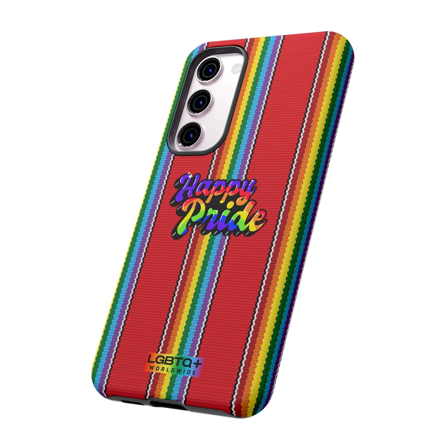 LGBTQWorldwide - ,,HAPPY PRIDE" Doppelgehäuse Handyhülle Accessories, Glossy, iPhone Cases, Matte, Phone accessory, Phone Cases, Samsung Cases, Thermo, Valentine's Day Picks lgbtq Bekleidung Accessoires unisex Zubehör