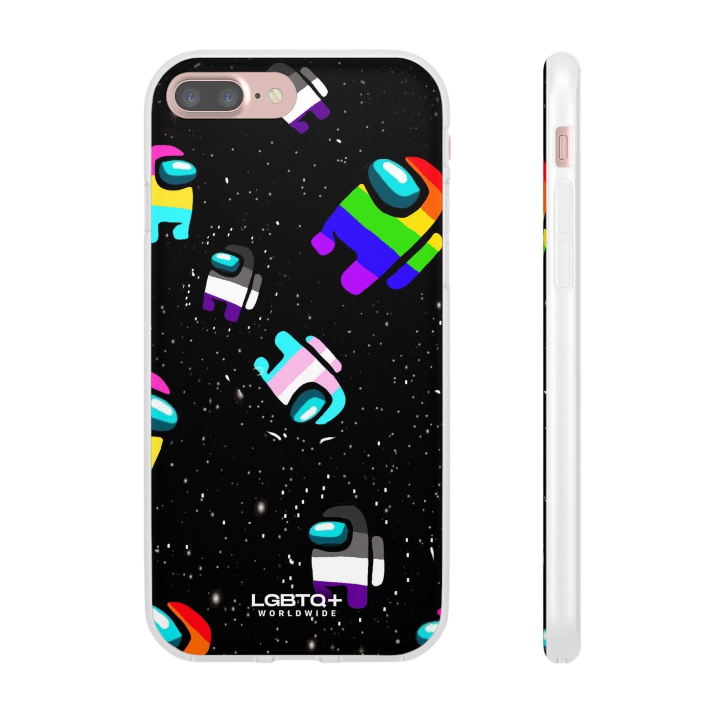 LGBTQWorldwide - ,,IMPOSTER" Flexible Handyhülle Accessories, Case, iPhone, iPhone Cases, Phone accessory, Phone Cases, Samsung Cases, silikon, Valentine's Day promotion lgbtq Bekleidung Accessoires unisex Zubehör