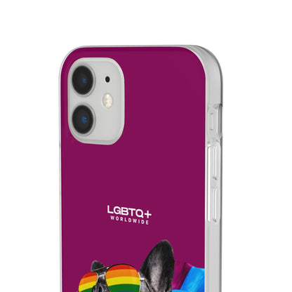 LGBTQWorldwide - ,,GLÜCKLICHER HUND" Flexible Handyhülle Accessories, Case, iPhone, iPhone Cases, Phone accessory, Phone Cases, Samsung Cases, silikon, Valentine's Day promotion lgbtq Bekleidung Accessoires unisex Zubehör