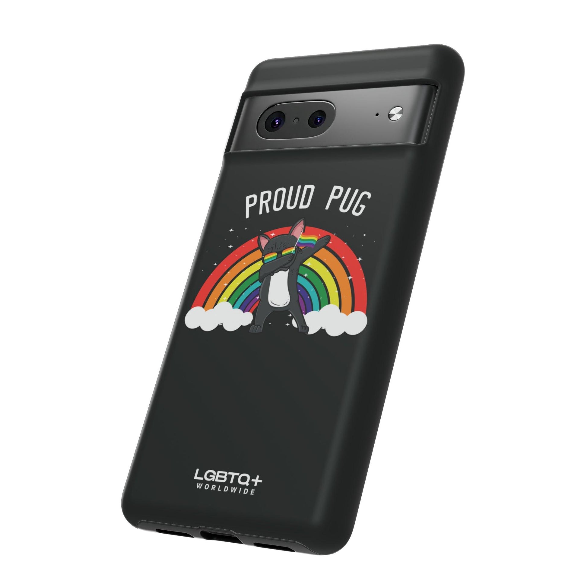 LGBTQWorldwide - ,,PROUD PUG" Doppelgehäuse Handyhülle Accessories, Glossy, iPhone Cases, Matte, Phone accessory, Phone Cases, Samsung Cases, Thermo, Valentine's Day Picks lgbtq Bekleidung Accessoires unisex Zubehör