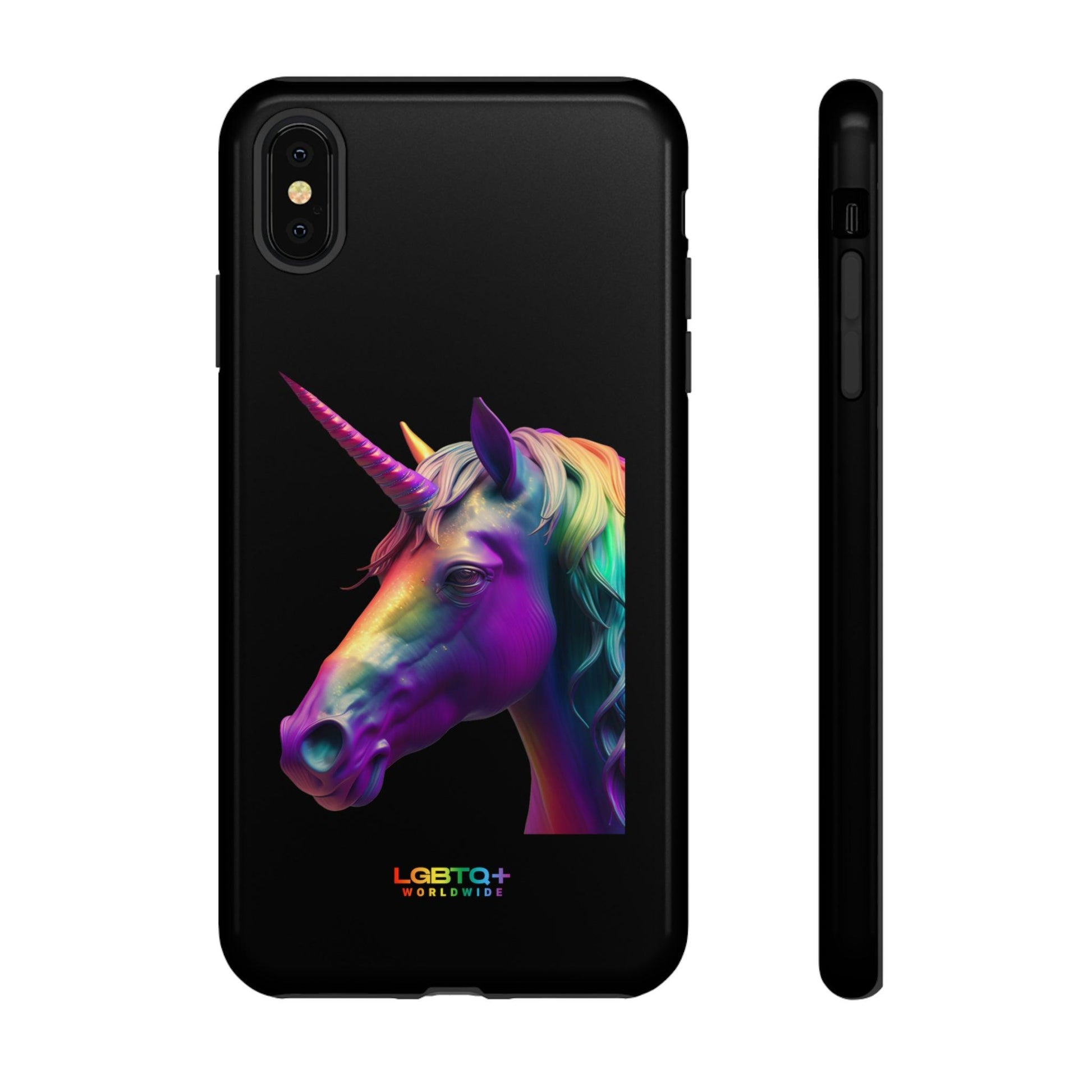 LGBTQWorldwide - ,,REGENBOGEN EINHORN" Doppelgehäuse Handyhülle Accessories, Glossy, iPhone Cases, Matte, Phone accessory, Phone Cases, Samsung Cases, tough, Valentine's Day Picks lgbtq Bekleidung Accessoires unisex Zubehör