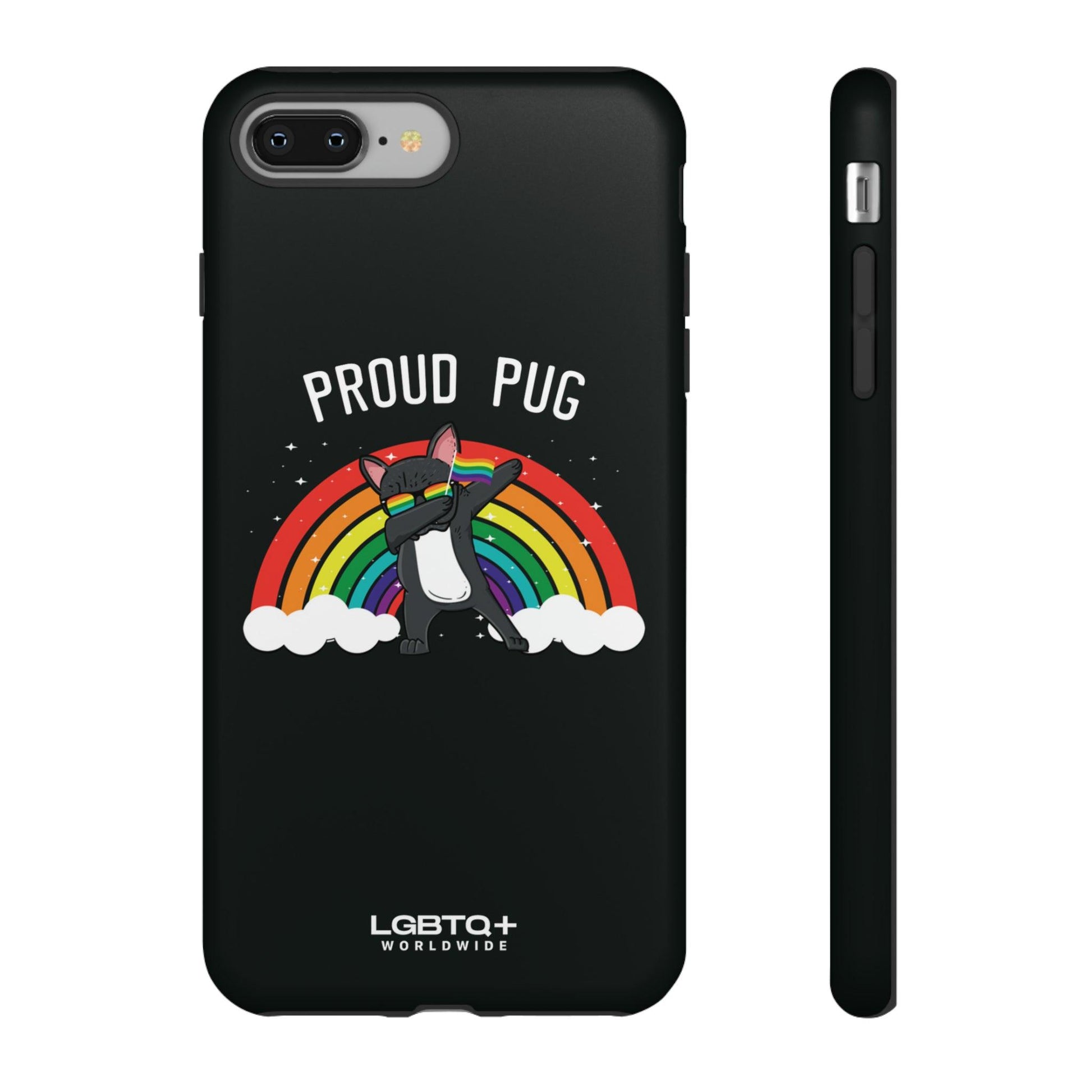 LGBTQWorldwide - ,,PROUD PUG" Doppelgehäuse Handyhülle Accessories, Glossy, iPhone Cases, Matte, Phone accessory, Phone Cases, Samsung Cases, Thermo, Valentine's Day Picks lgbtq Bekleidung Accessoires unisex Zubehör