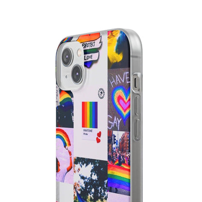 LGBTQWorldwide - ,,REGENBOGEN" Flexible Handyhülle Accessories, Case, iPhone, iPhone Cases, Phone accessory, Phone Cases, Samsung Cases, silikon, Valentine's Day promotion lgbtq Bekleidung Accessoires unisex Zubehör