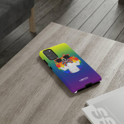 LGBTQWorldwide - ,,GLÜCKLICHER HUND" Doppelgehäuse Handyhülle Accessories, Glossy, iPhone Cases, Matte, Phone accessory, Phone Cases, Samsung Cases, Thermo, Valentine's Day Picks lgbtq Bekleidung Accessoires unisex Zubehör