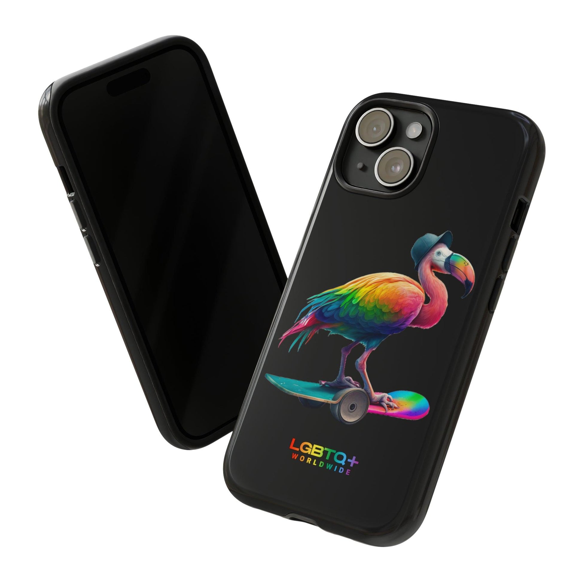 LGBTQWorldwide - ,,FLAMINGO" Doppelgehäuse Handyhülle Accessories, Glossy, iPhone Cases, Matte, Phone accessory, Phone Cases, Samsung Cases, tough, Valentine's Day Picks lgbtq Bekleidung Accessoires unisex Zubehör