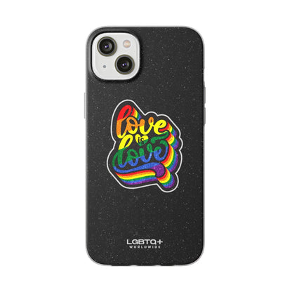 LGBTQWorldwide - ,,LIEBE IST LIEBE" Flexible Handyhülle Accessories, Case, iPhone, iPhone Cases, Phone accessory, Phone Cases, Samsung Cases, Valentine's Day promotion lgbtq Bekleidung Accessoires unisex Zubehör