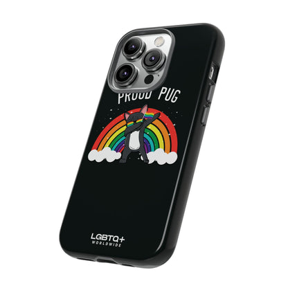 LGBTQWorldwide - ,,PROUD PUG" Doppelgehäuse Handyhülle Accessories, Glossy, iPhone Cases, Matte, Phone accessory, Phone Cases, Samsung Cases, Thermo, Valentine's Day Picks lgbtq Bekleidung Accessoires unisex Zubehör