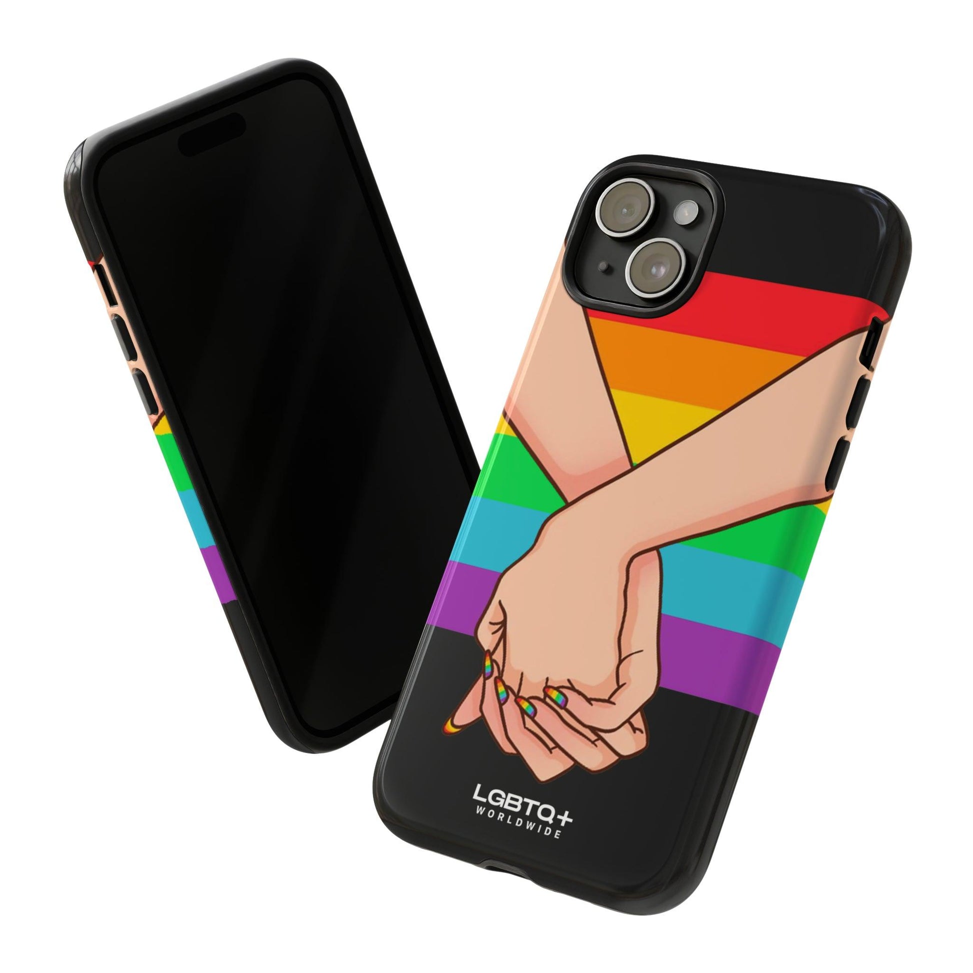 LGBTQWorldwide - ,,TOGETHER PRIDE" Doppelgehäuse Handyhülle Accessories, Glossy, iPhone Cases, Matte, Phone accessory, Phone Cases, Samsung Cases, Thermo, Valentine's Day Picks lgbtq Bekleidung Accessoires unisex Zubehör