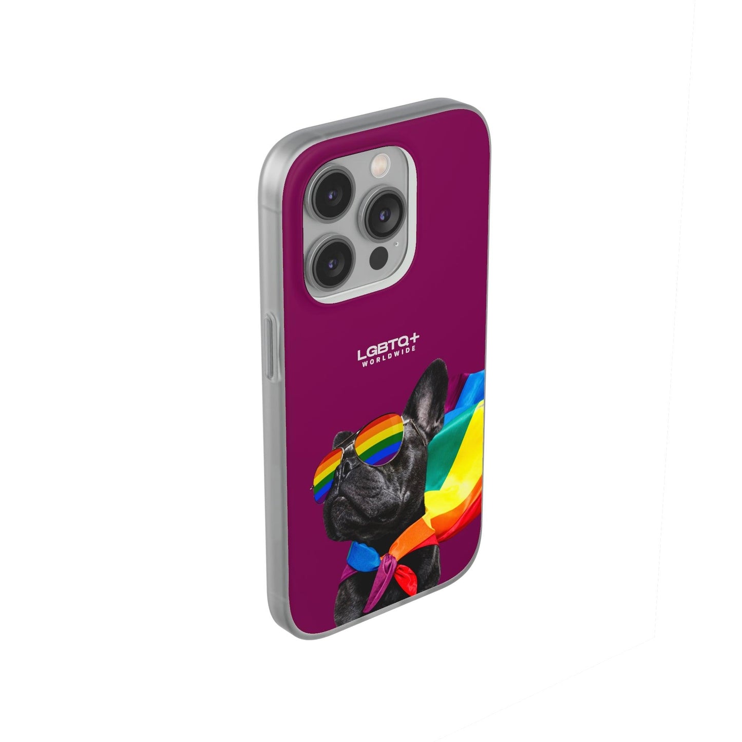 LGBTQWorldwide - ,,GLÜCKLICHER HUND" Flexible Handyhülle Accessories, Case, iPhone, iPhone Cases, Phone accessory, Phone Cases, Samsung Cases, silikon, Valentine's Day promotion lgbtq Bekleidung Accessoires unisex Zubehör