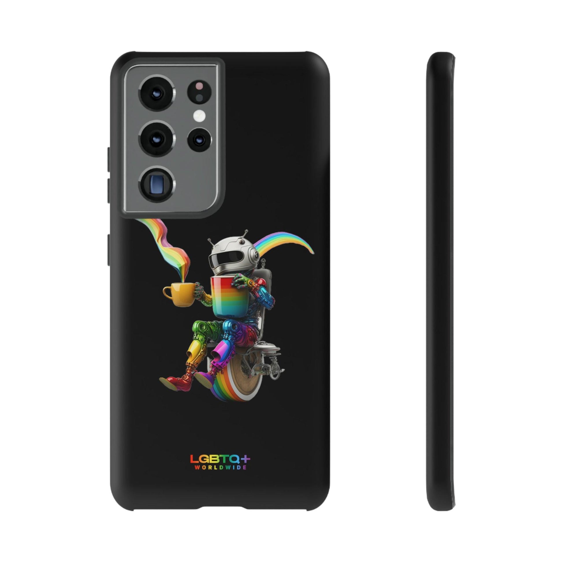 LGBTQWorldwide - ,,LUSTIGER ROBOTER" Doppelgehäuse Handyhülle Accessories, Glossy, iPhone Cases, Matte, Phone accessory, Phone Cases, Samsung Cases, tough, Valentine's Day Picks lgbtq Bekleidung Accessoires unisex Zubehör