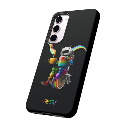 LGBTQWorldwide - ,,LUSTIGER ROBOTER" Doppelgehäuse Handyhülle Accessories, Glossy, iPhone Cases, Matte, Phone accessory, Phone Cases, Samsung Cases, tough, Valentine's Day Picks lgbtq Bekleidung Accessoires unisex Zubehör