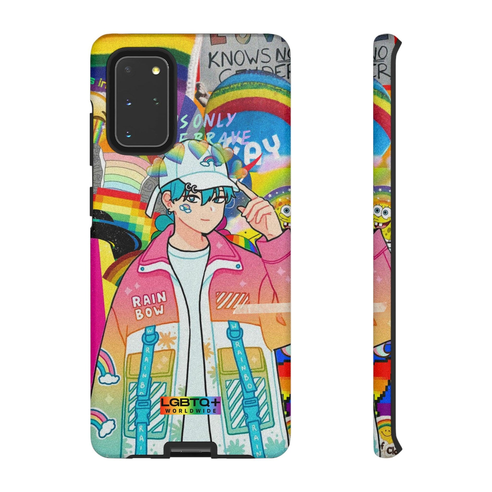 LGBTQWorldwide - ,,REGENBOGEN JUNGE" Doppelgehäuse Handyhülle Accessories, Glossy, iPhone Cases, Matte, Phone accessory, Phone Cases, Samsung Cases, Thermo, Valentine's Day Picks lgbtq Bekleidung Accessoires unisex Zubehör