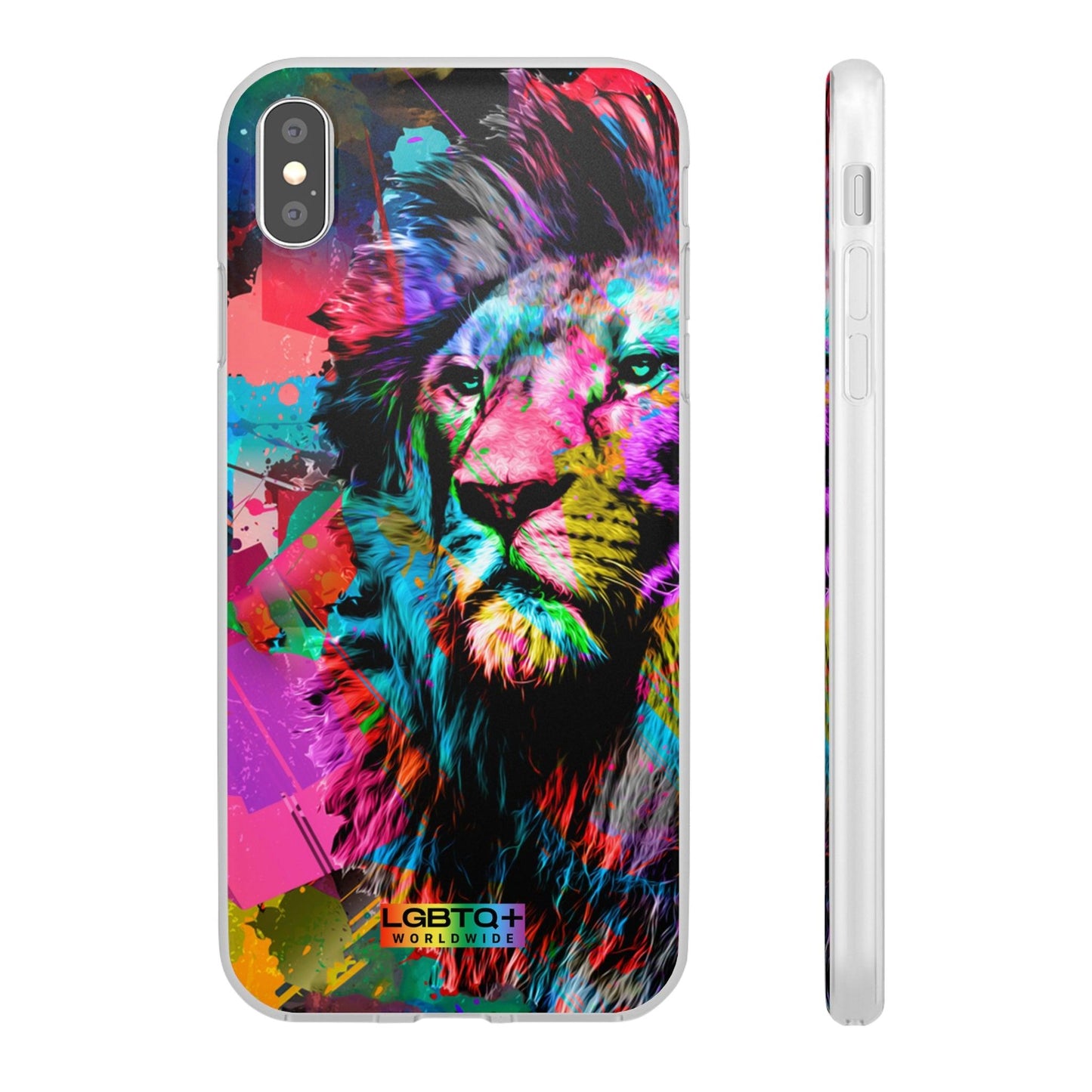 LGBTQWorldwide - ,,STARKER LÖWE" Flexible Handyhülle Accessories, Case, iPhone, iPhone Cases, Phone accessory, Phone Cases, Samsung Cases, silikon, Valentine's Day promotion lgbtq Bekleidung Accessoires unisex Zubehör