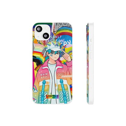 LGBTQWorldwide - ,,REGENBOGEN JUNGE" Flexible Handyhülle Accessories, Case, iPhone, iPhone Cases, Phone accessory, Phone Cases, Samsung Cases, silikon, Valentine's Day promotion lgbtq Bekleidung Accessoires unisex Zubehör